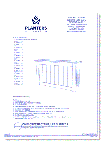 Coronado Composite Rectangular Planter