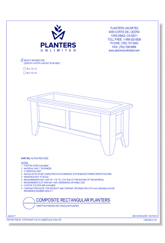 Hampton Premier Rectangular Planter