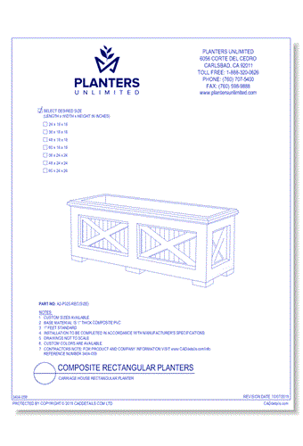 Carriage House Composite Rectangular Planter