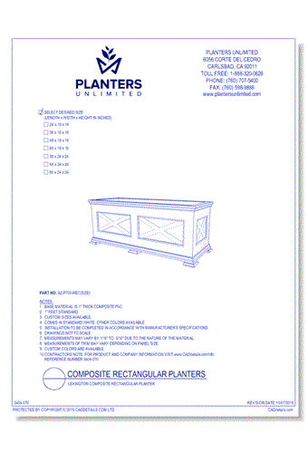 Lexington Composite Rectangular Planter