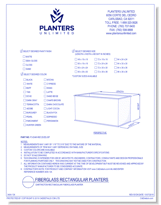 Dartington Rectangular Fiberglass Planter