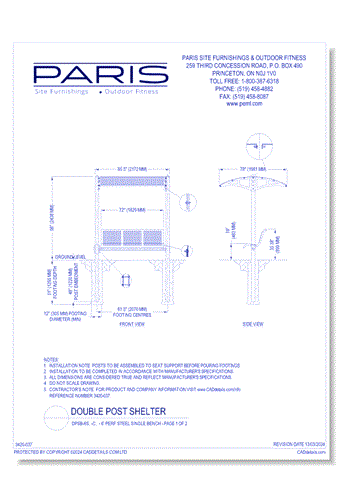 DPSB-6S_-C_ - 6' Perf Steel Single Bench
