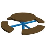 View Round Pedestal Picnic Table