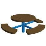 View ADA Round Pedestal Picnic Table