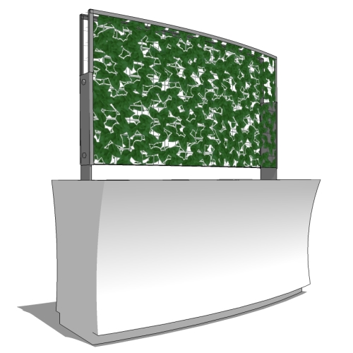 Greenscreen: Curved Rectangular Planter