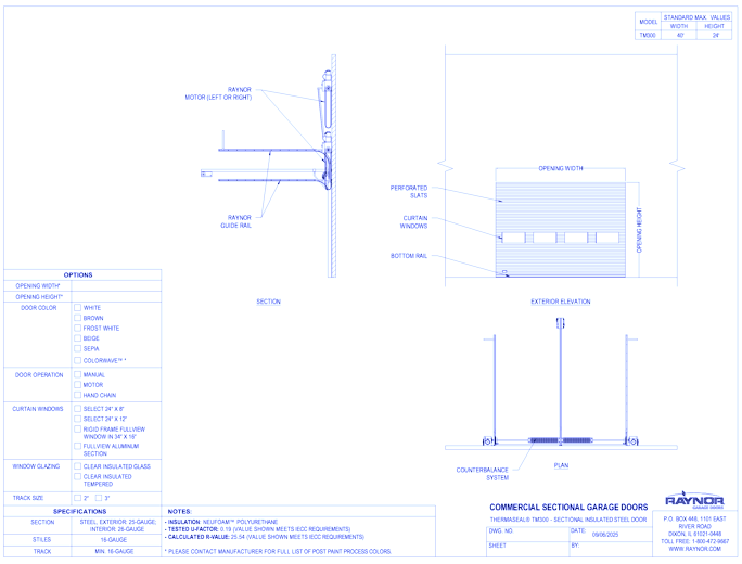 Sectional Doors: ThermaSeal TM300