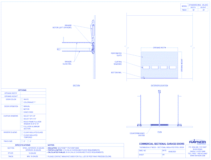 Sectional Doors: ThermaSeal TM220