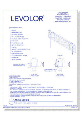 Metal Blinds: Riviera Classic 1 Inch Blind