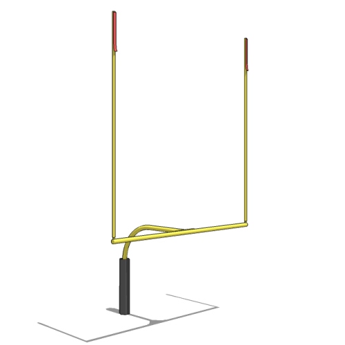 25D401 - Collegiate Football Goal, 9' Gooseneck, Custom Installation