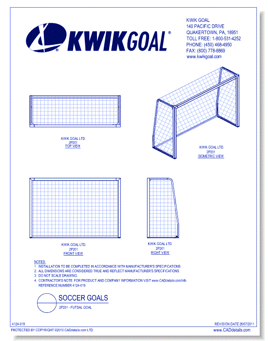 2P201 - Futsal Goal