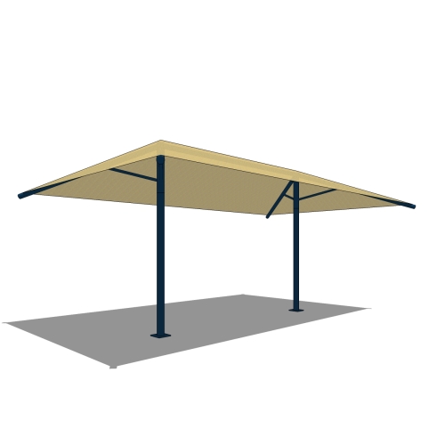 24' x 14' Dual Column Umbrella with 8' Height, Glide Elbow™, and In-Ground Mount