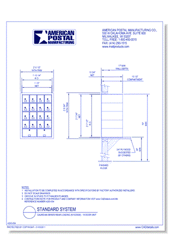 Gaurdian Series Rear Loading (N1023636) - 18 Door Unit