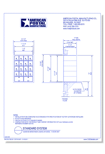 Gaurdian Series Rear Loading (N1023638) - 14 Door Unit