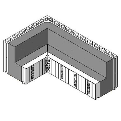 CAD Drawings BIM Models Fox Blocks Curb 90-Degree Corner Block