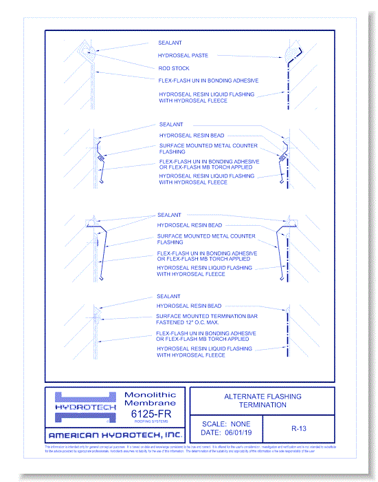 Roofing: Alternate Flashing Terminations ( R-13 )