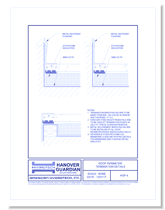 Ultimate Assembly - Guardian: Roof Perimeter Termination Details ( HGP-4 )