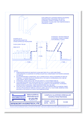 Roofing: Complex Clustered Irregular Shaped Penetrations ( R-10D )