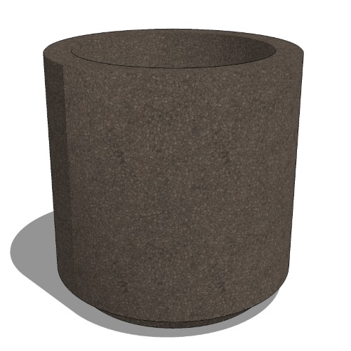 PC24x24R: 24” x 24” Round Concrete Planter