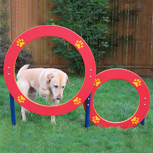 CAD Drawings BIM Models Dog-ON-It-Parks Double Hoop Jump
