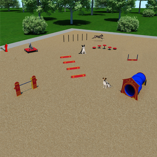 CAD Drawings BIM Models Dog-ON-It-Parks Small Dog System