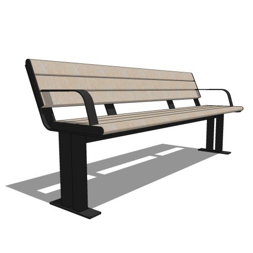 Larson Park Bench ( LB-6 ) with Armrest