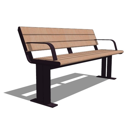 Larson Park Bench ( LB-5 ) with Armrest