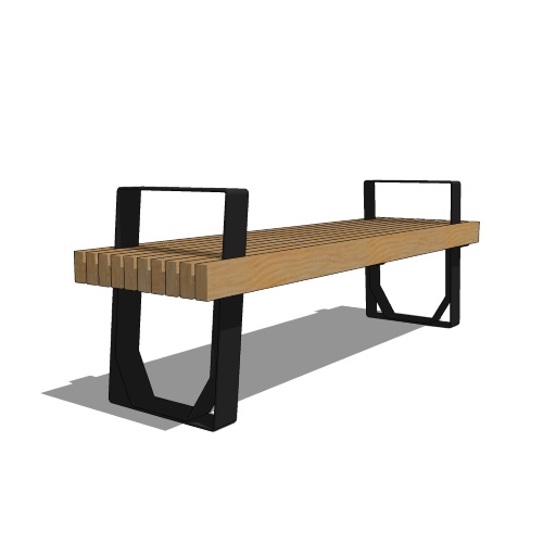 Model FS1-1100: FUSE Backless - Six Foot, Backless Bench, Ipe