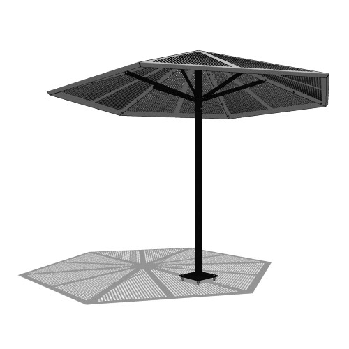 Model UM3091-AL: Aluminum Panel Umbrella - 7 Foot Length Canopy