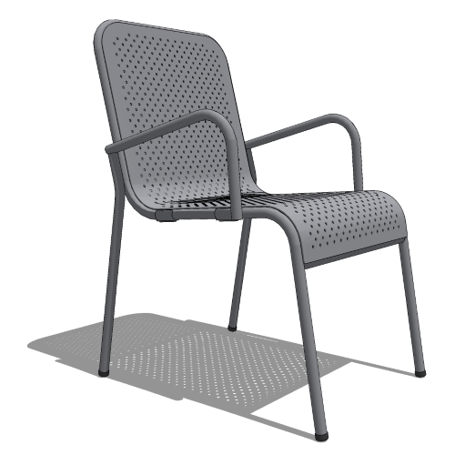 Model PM5-1010: Public Metro Chair - Aluminum Free Standing, Backed Chair, With Armrests