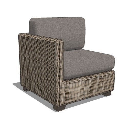 Veranda End Chair, Driftwood (CHSPR8007-DW-WT)
