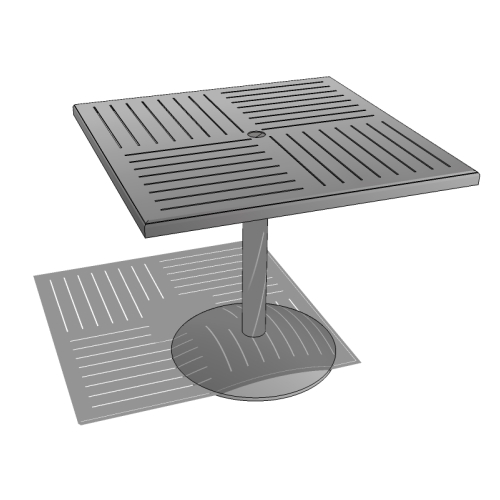 Java Aluminum Slat Table (HS3636)