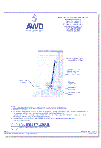 AWD-121	Cut-Slope Drainage - French Drain
