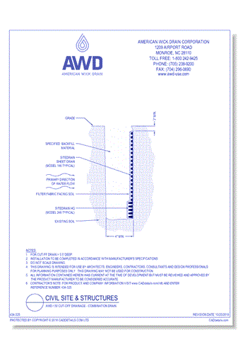 AWD-130	Cut-Off Drainage - Combination Drain