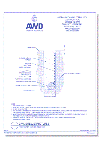 AWD-131	Cut-Off Drainage - French Drain