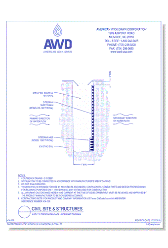 AWD-135 Trench Drainage - Combination Drain