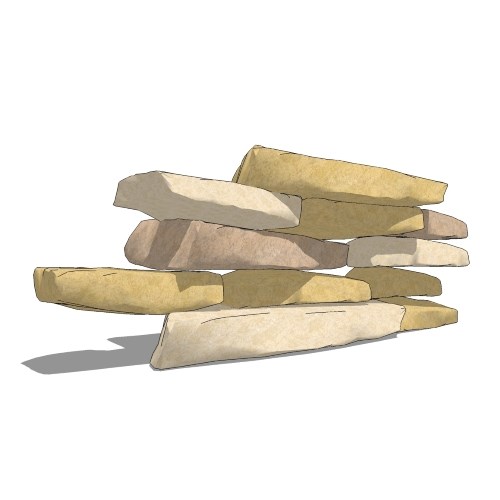 Thin Stone Veneer: Rustic Tan Ledgestone