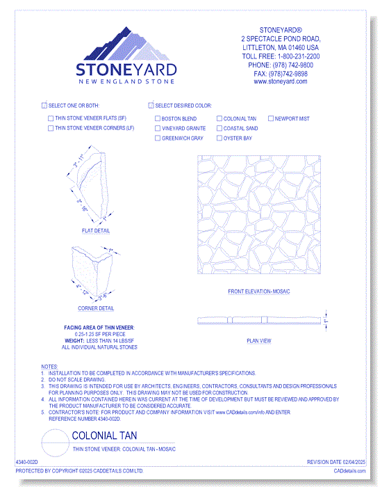 Colonial Tan Mosaic: Thin Stone Veneer