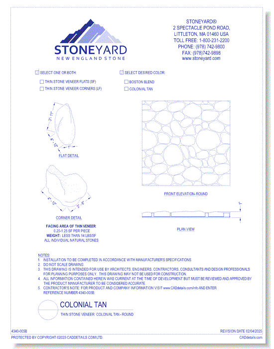 Thin Stone Veneer: Colonial Tan Round