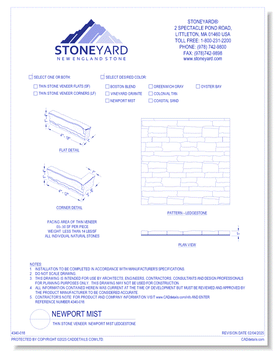 Thin Stone Veneer: Newport Mist Ledgestone