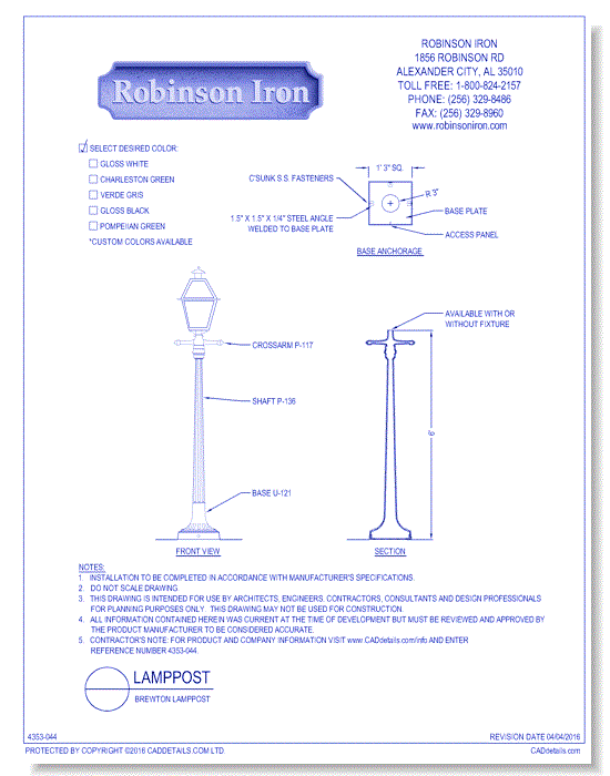 Brewton Lamppost