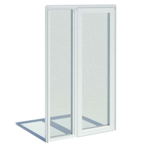 Series 7000 Doors: Standard Nail On - Outswing with Standard Hardware, Low Sill with Sidelites and 4" Kick Plate