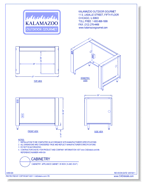 Cabinetry: Appliance Cabinet, 39 Inch ( K-ANC-39-47 )
