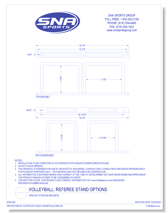 Upright Storage Brackets