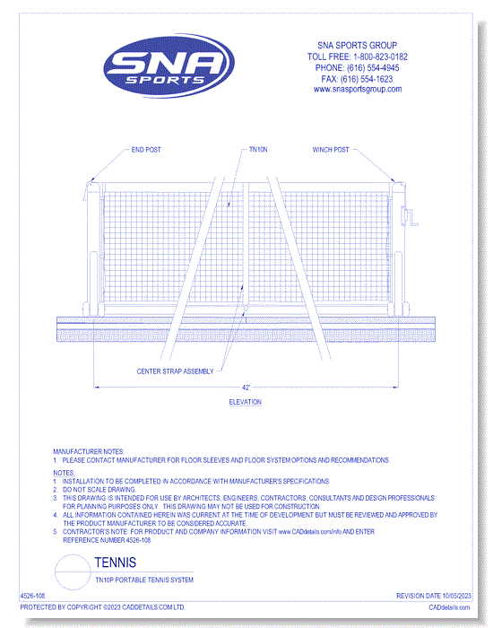 TN10P Portable Tennis System