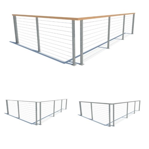 Cable Railing Systems Revit Template CADdetails
