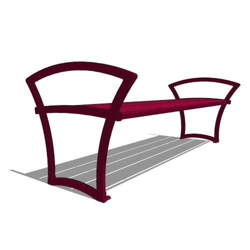 Madison Collection: Backless Bench - Powder Coat Steel 