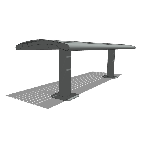 Richmond Collection: Steel Backless Bench