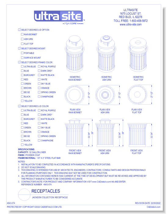 Jackson Collection: Receptacle