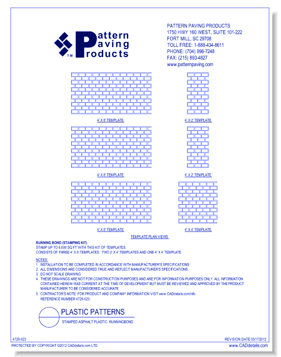 Stamped Asphalt Plastic: Runningbond