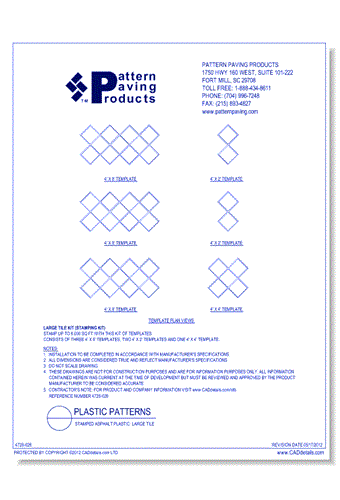 Stamped Asphalt Plastic: Large Tile